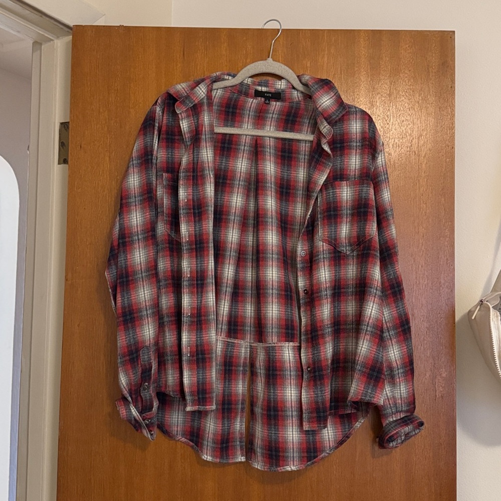 Fate Red and Black Plaid shirt